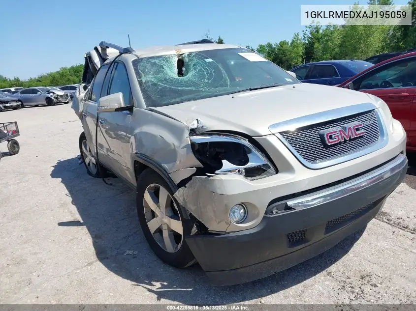2010 GMC Acadia Slt-1 VIN: 1GKLRMEDXAJ195059 Lot: 42255816