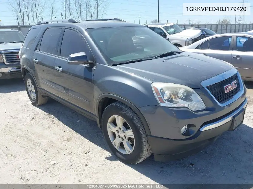 2011 GMC Acadia Sle VIN: 1GKKVPED4BJ179420 Lot: 12304027