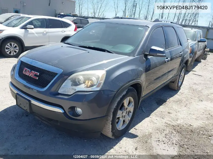 2011 GMC Acadia Sle VIN: 1GKKVPED4BJ179420 Lot: 12304027