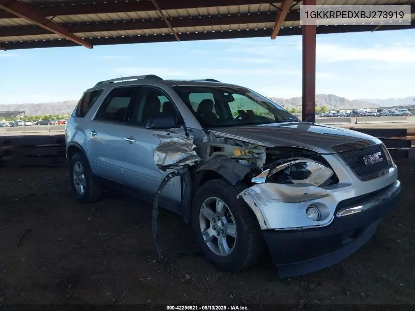 2011 GMC Acadia Sle VIN: 1GKKRPEDXBJ273919 Lot: 42255821