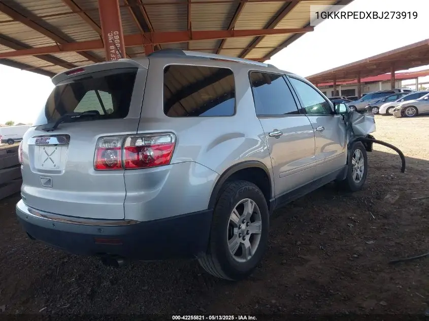 2011 GMC Acadia Sle VIN: 1GKKRPEDXBJ273919 Lot: 42255821