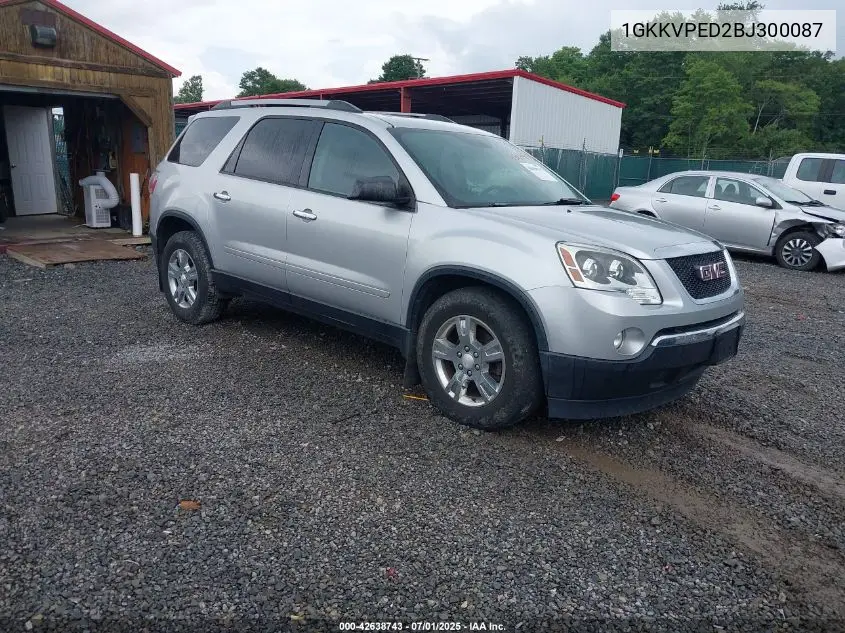 2011 GMC Acadia Sle VIN: 1GKKVPED2BJ300087 Lot: 42638743