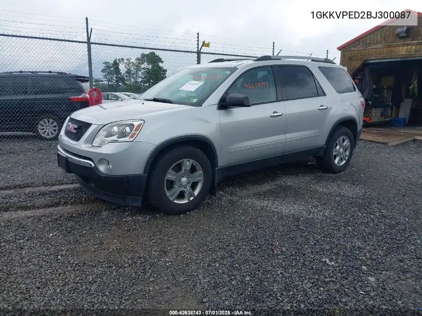 2011 GMC Acadia Sle VIN: 1GKKVPED2BJ300087 Lot: 42638743