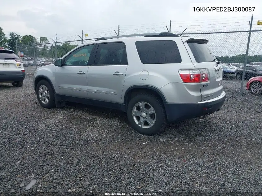 2011 GMC Acadia Sle VIN: 1GKKVPED2BJ300087 Lot: 42638743