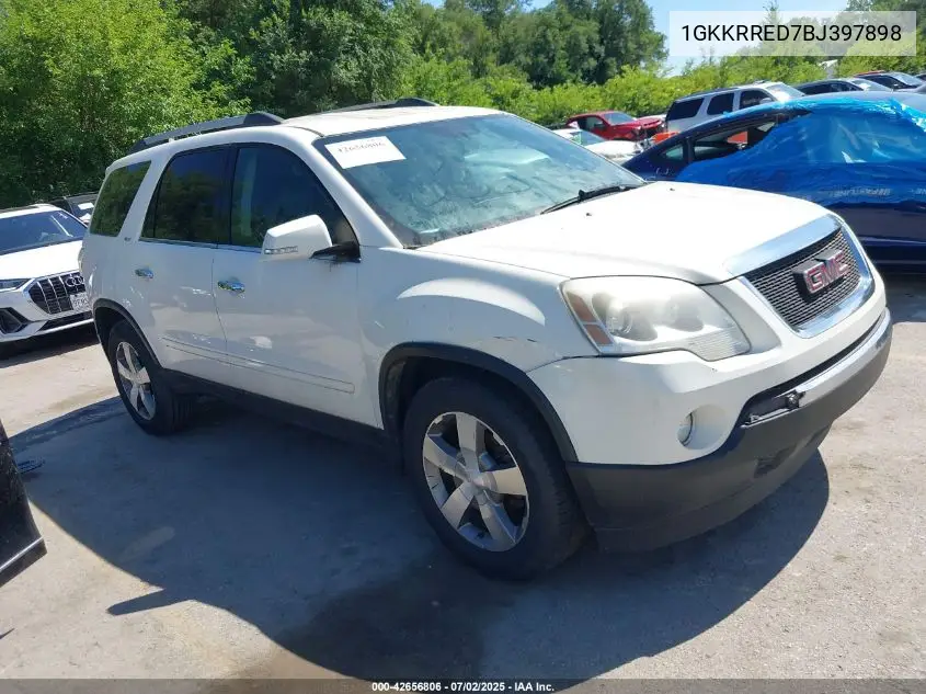 2011 GMC Acadia Slt-1 VIN: 1GKKRRED7BJ397898 Lot: 42656806