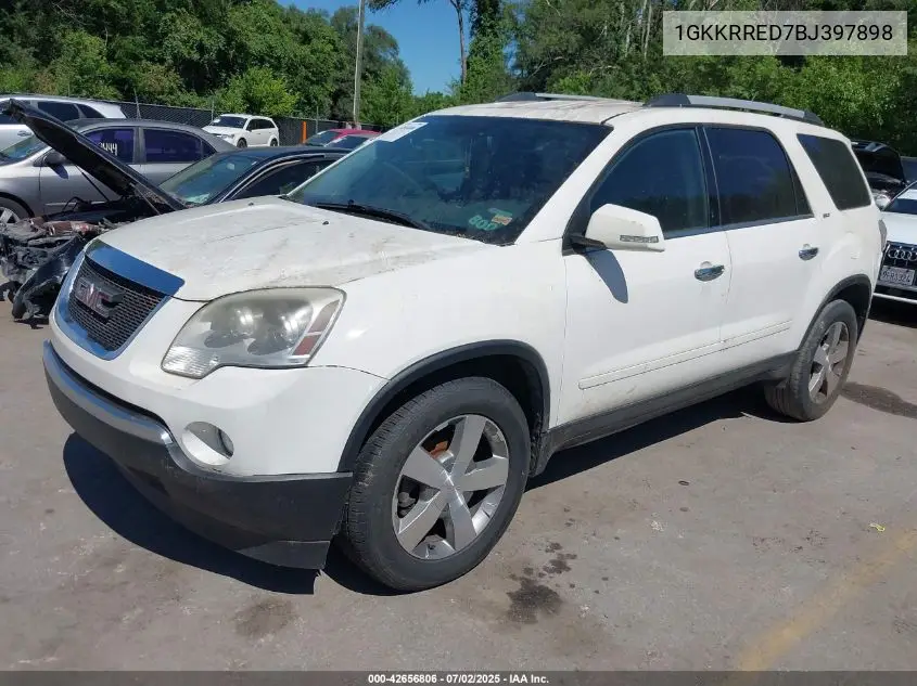 2011 GMC Acadia Slt-1 VIN: 1GKKRRED7BJ397898 Lot: 42656806