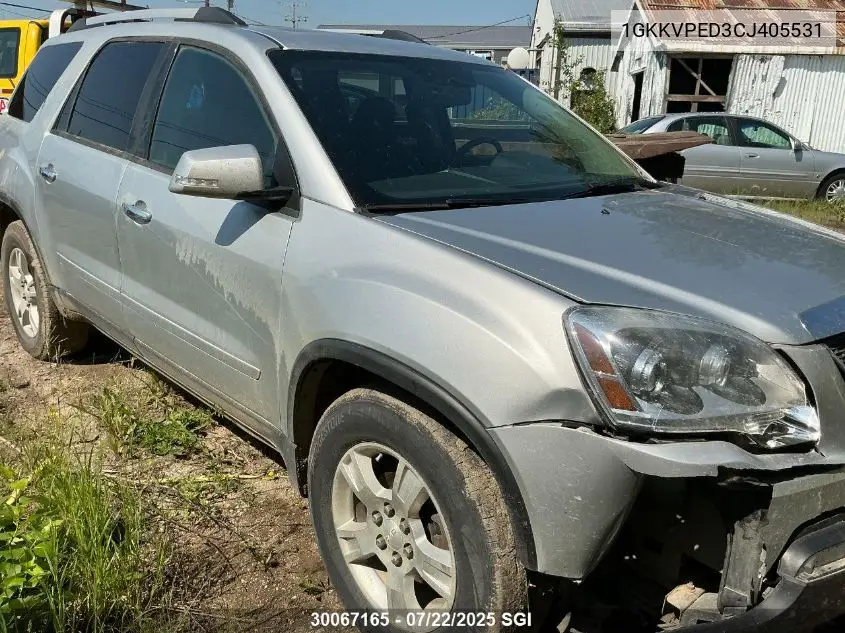 2012 GMC Acadia Sle VIN: 1GKKVPED3CJ405531 Lot: 30067165