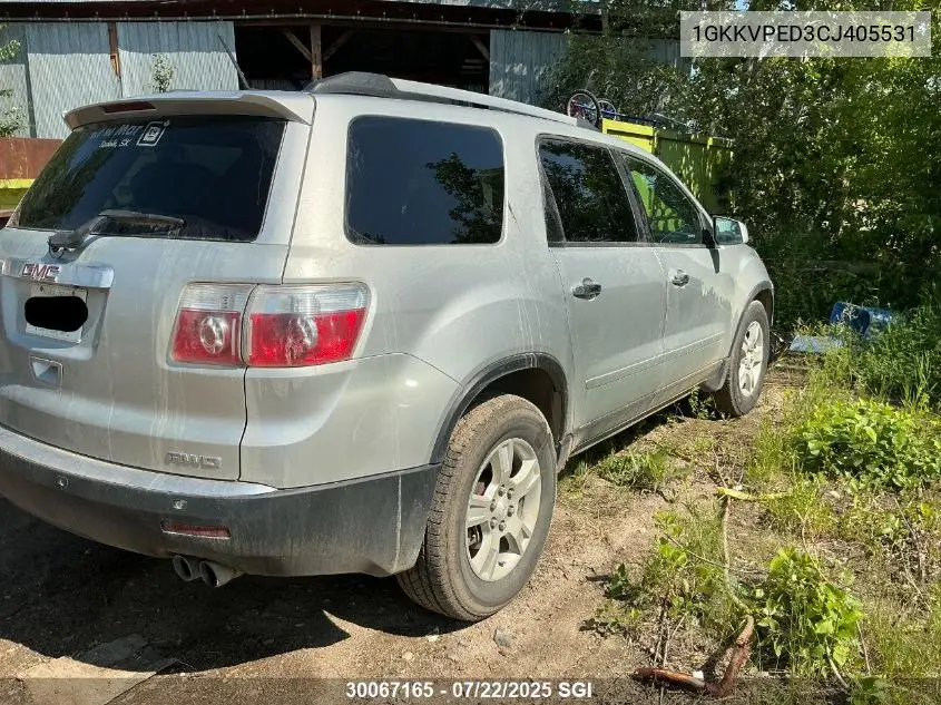 2012 GMC Acadia Sle VIN: 1GKKVPED3CJ405531 Lot: 30067165