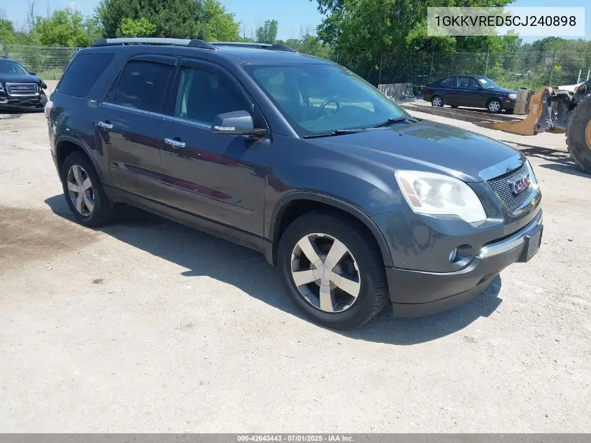 2012 GMC Acadia Slt-1 VIN: 1GKKVRED5CJ240898 Lot: 42643443
