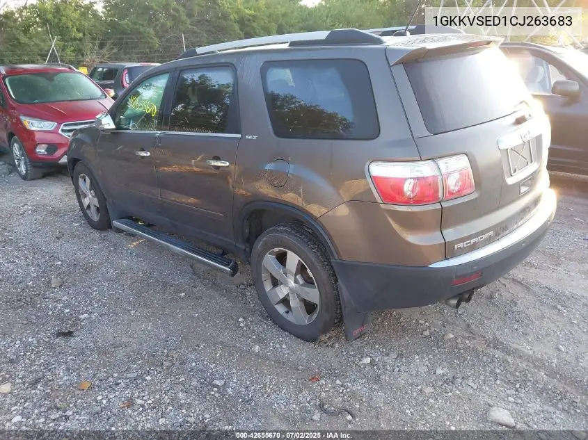 2012 GMC Acadia Slt-2 VIN: 1GKKVSED1CJ263683 Lot: 42655670