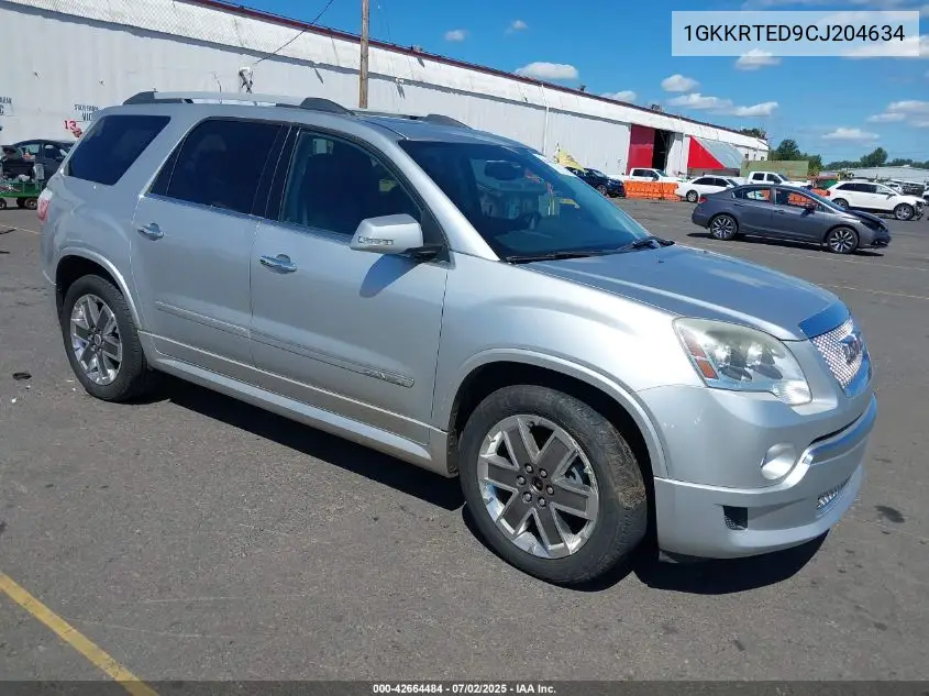 1gkkrted9cj204634 1GKKRTED9CJ204634 2012 GMC Acadia Denali