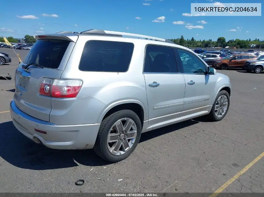 1gkkrted9cj204634 1GKKRTED9CJ204634 2012 GMC Acadia Denali