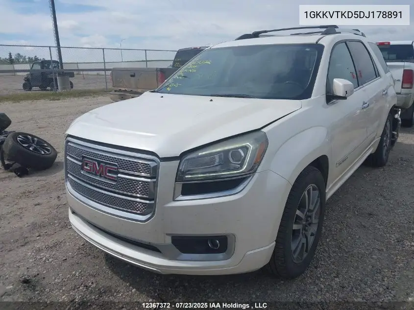 2013 GMC Acadia Denali VIN: 1GKKVTKD5DJ178891 Lot: 12367372