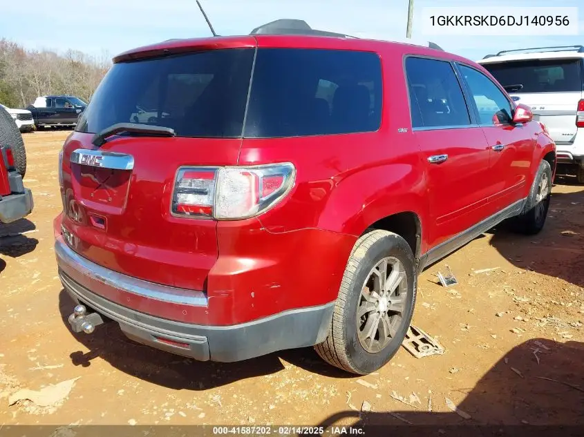 2013 GMC Acadia Slt-2 VIN: 1GKKRSKD6DJ140956 Lot: 41587202