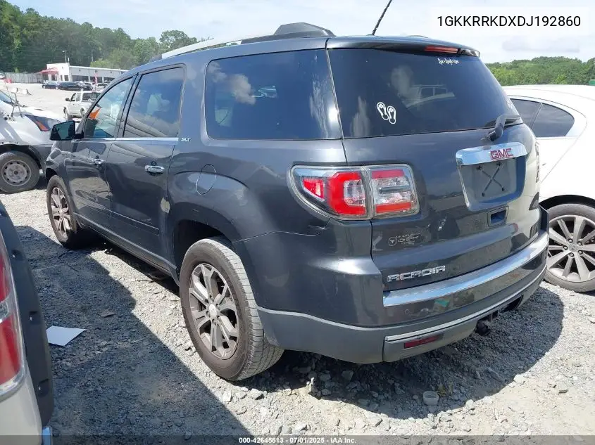 2013 GMC Acadia Slt-1 VIN: 1GKKRRKDXDJ192860 Lot: 42645613