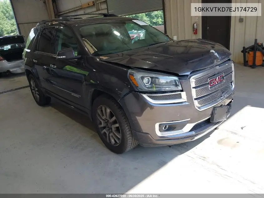 2014 GMC Acadia Denali VIN: 1GKKVTKD7EJ174729 Lot: 42627059