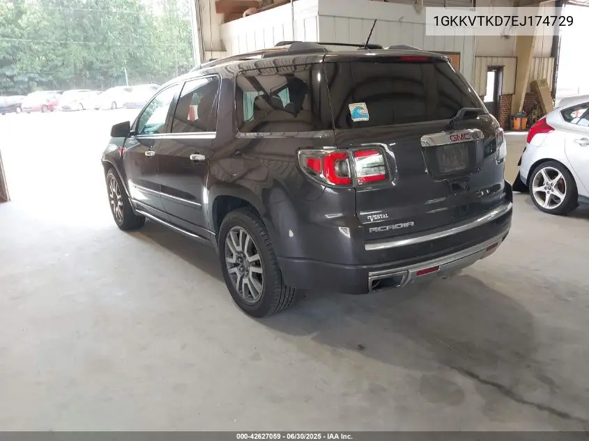 2014 GMC Acadia Denali VIN: 1GKKVTKD7EJ174729 Lot: 42627059