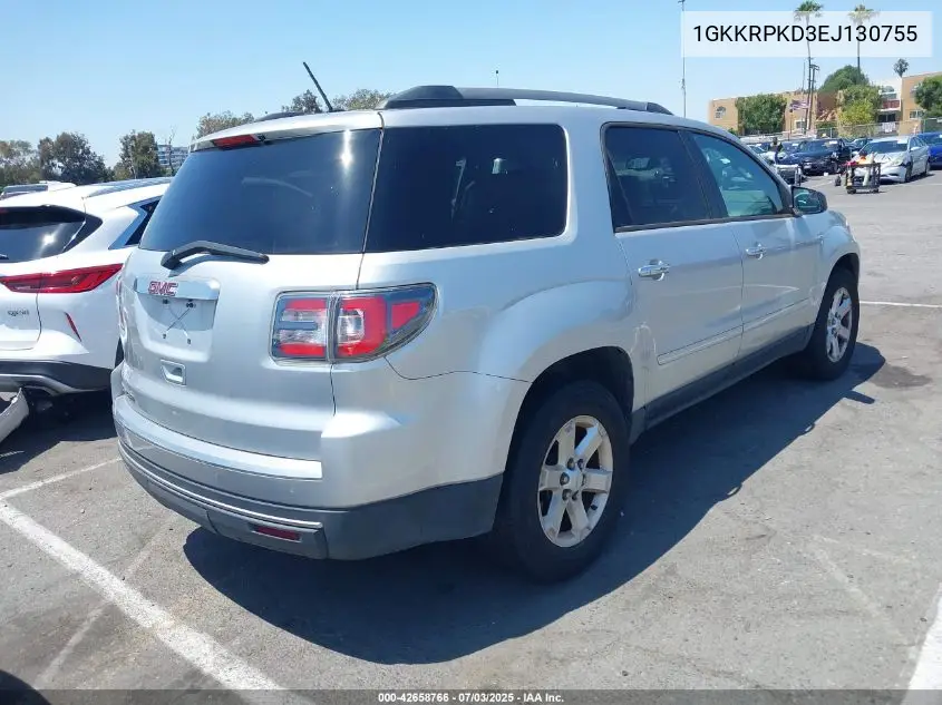 2014 GMC Acadia Sle-2 VIN: 1GKKRPKD3EJ130755 Lot: 42658766