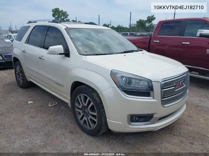 2014 GMC Acadia Denali VIN: 1GKKVTKD4EJ182710 Lot: 42800481