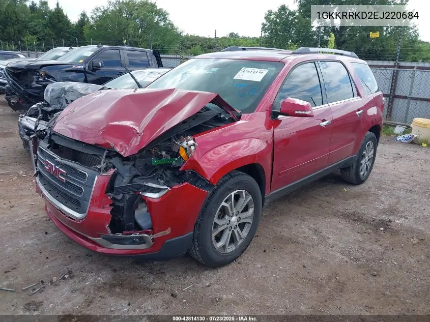 2014 GMC Acadia Slt-1 VIN: 1GKKRRKD2EJ220684 Lot: 42814130