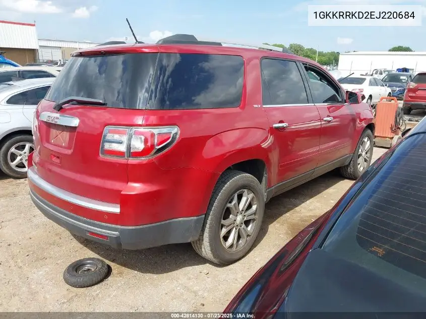 2014 GMC Acadia Slt-1 VIN: 1GKKRRKD2EJ220684 Lot: 42814130
