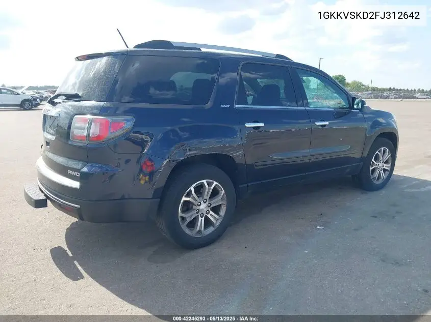 2015 GMC Acadia Slt-2 VIN: 1GKKVSKD2FJ312642 Lot: 42245293