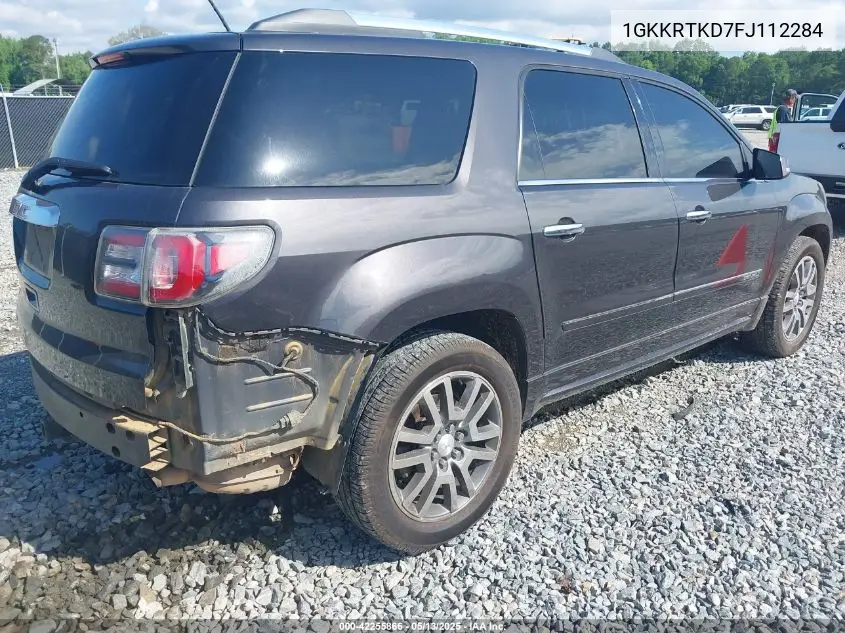 2015 GMC Acadia Denali VIN: 1GKKRTKD7FJ112284 Lot: 42255866