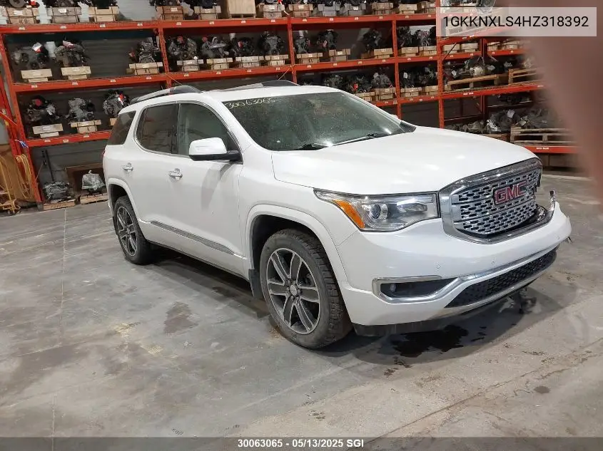 2017 GMC Acadia Denali VIN: 1GKKNXLS4HZ318392 Lot: 30063065