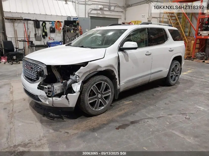 2017 GMC Acadia Denali VIN: 1GKKNXLS4HZ318392 Lot: 30063065