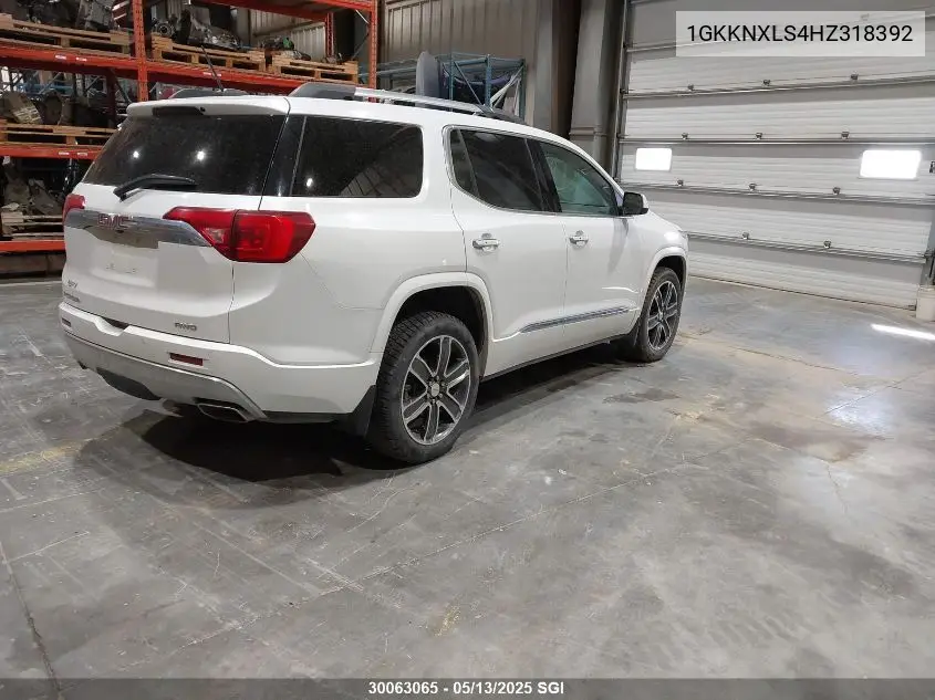 2017 GMC Acadia Denali VIN: 1GKKNXLS4HZ318392 Lot: 30063065