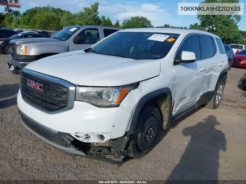 2017 GMC Acadia Sle-1 VIN: 1GKKNKLA9HZ202633 Lot: 42575278