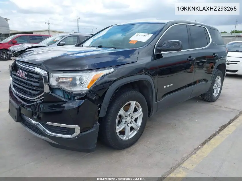 2017 GMC Acadia Sle-1 VIN: 1GKKNKLAXHZ293265 Lot: 42628895