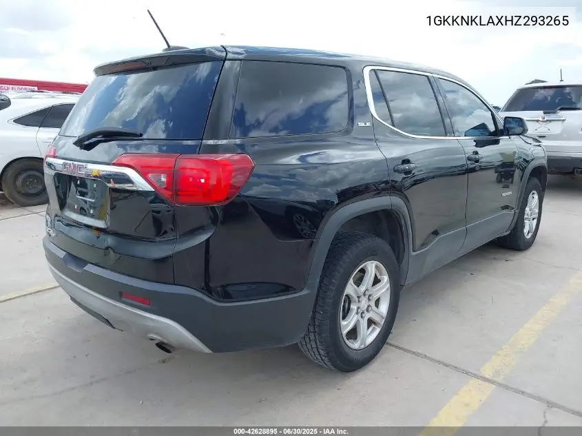 2017 GMC Acadia Sle-1 VIN: 1GKKNKLAXHZ293265 Lot: 42628895