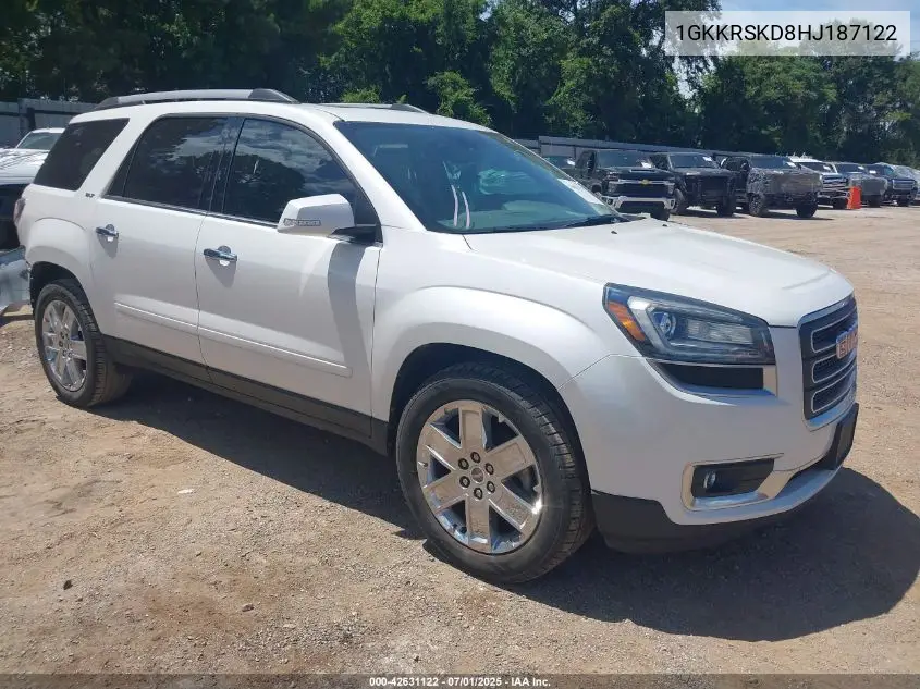 2017 GMC Acadia Limited VIN: 1GKKRSKD8HJ187122 Lot: 42631122