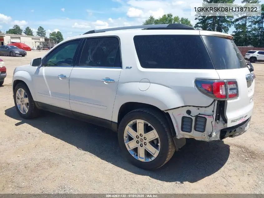 2017 GMC Acadia Limited VIN: 1GKKRSKD8HJ187122 Lot: 42631122