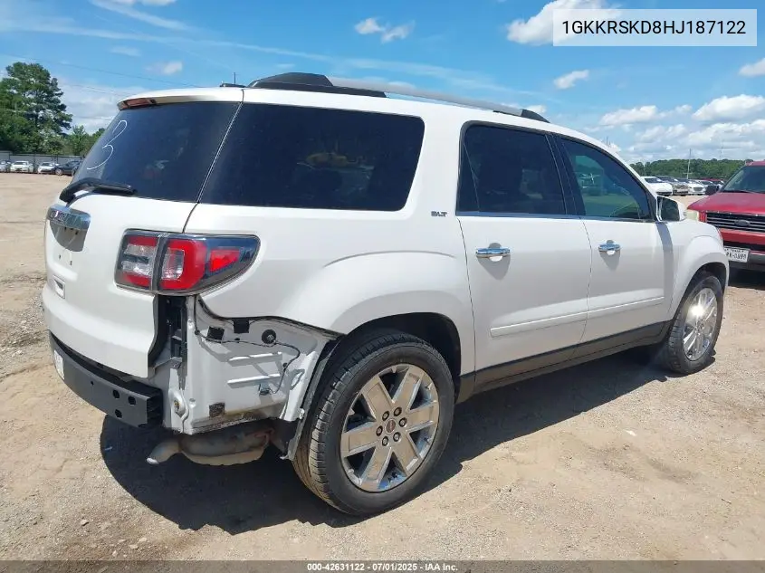 2017 GMC Acadia Limited VIN: 1GKKRSKD8HJ187122 Lot: 42631122