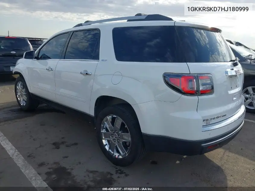 2017 GMC Acadia Limited Slt-2 VIN: 1GKKRSKD7HJ180999 Lot: 42636737