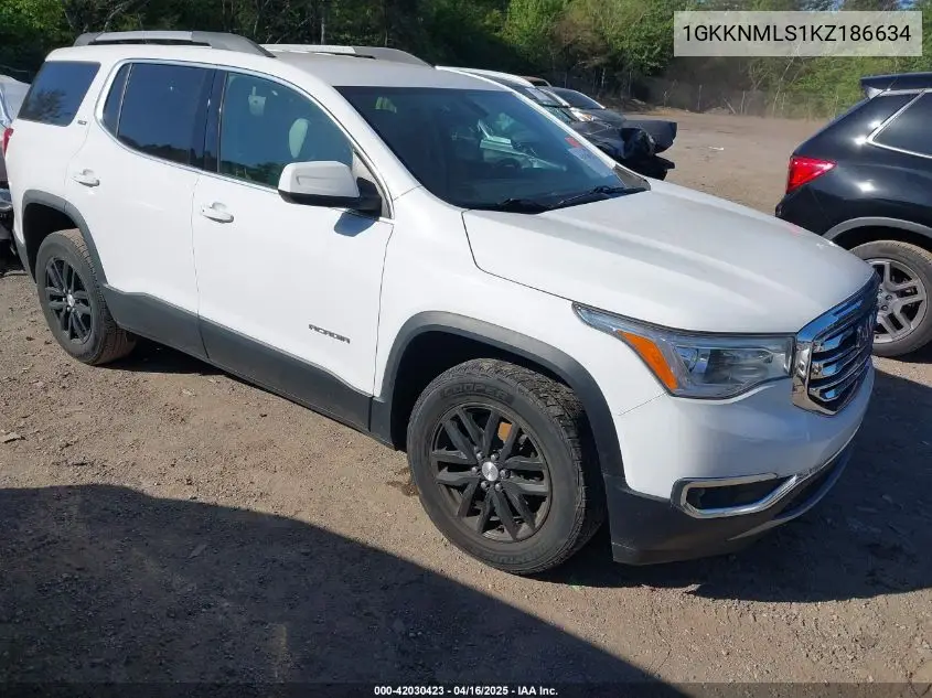 2019 GMC Acadia Slt-1 VIN: 1GKKNMLS1KZ186634 Lot: 42030423