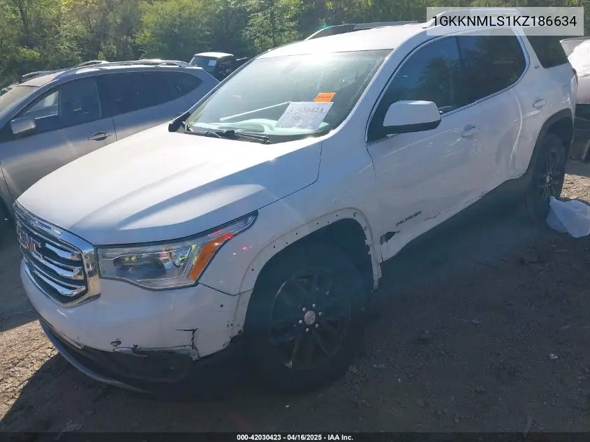 2019 GMC Acadia Slt-1 VIN: 1GKKNMLS1KZ186634 Lot: 42030423