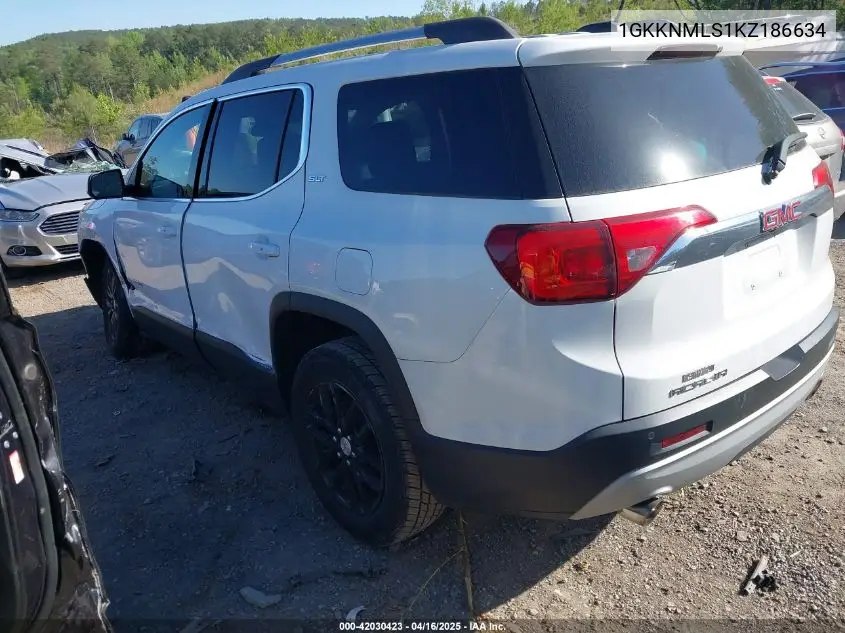 2019 GMC Acadia Slt-1 VIN: 1GKKNMLS1KZ186634 Lot: 42030423