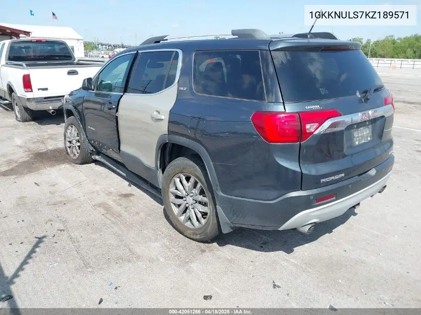2019 GMC Acadia Slt-1 VIN: 1GKKNULS7KZ189571 Lot: 42051266