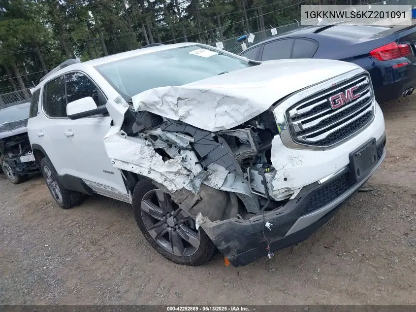 2019 GMC Acadia Slt-2 VIN: 1GKKNWLS6KZ201091 Lot: 42252889