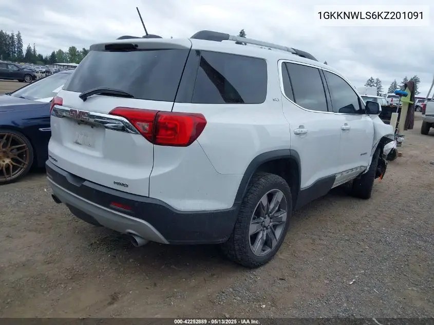2019 GMC Acadia Slt-2 VIN: 1GKKNWLS6KZ201091 Lot: 42252889