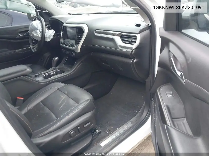 2019 GMC Acadia Slt-2 VIN: 1GKKNWLS6KZ201091 Lot: 42252889
