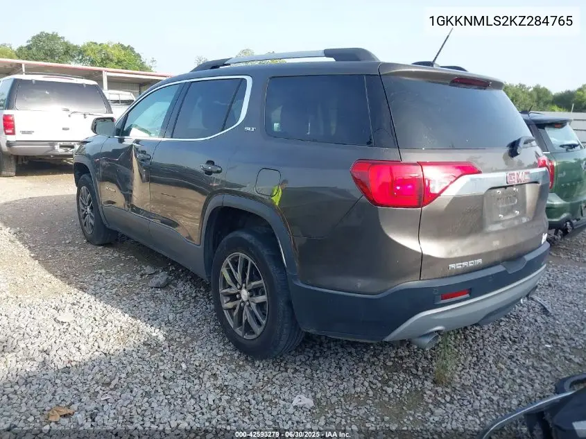 2019 GMC Acadia Slt-1 VIN: 1GKKNMLS2KZ284765 Lot: 42593279