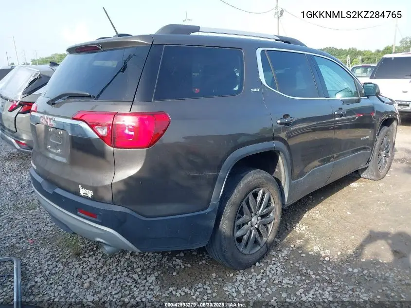 2019 GMC Acadia Slt-1 VIN: 1GKKNMLS2KZ284765 Lot: 42593279