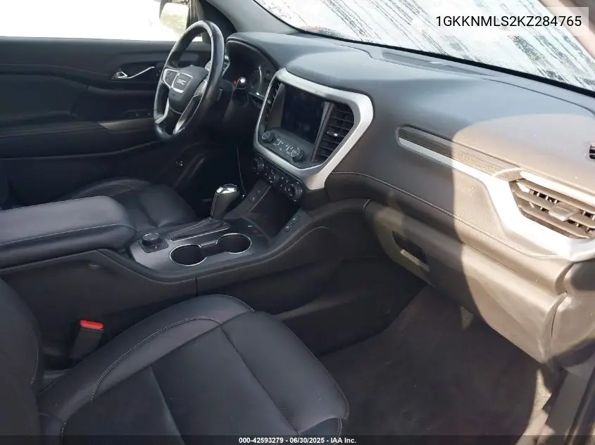 2019 GMC Acadia Slt-1 VIN: 1GKKNMLS2KZ284765 Lot: 42593279