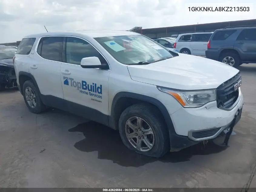 2019 GMC Acadia Sle-1 VIN: 1GKKNKLA8KZ213503 Lot: 42625584