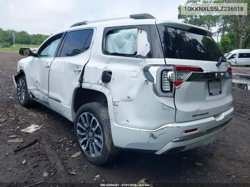 2020 GMC Acadia Awd Denali VIN: 1GKKNXLS5LZ236518 Lot: 42594381