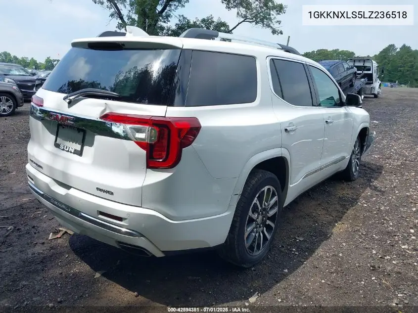 2020 GMC Acadia Awd Denali VIN: 1GKKNXLS5LZ236518 Lot: 42594381
